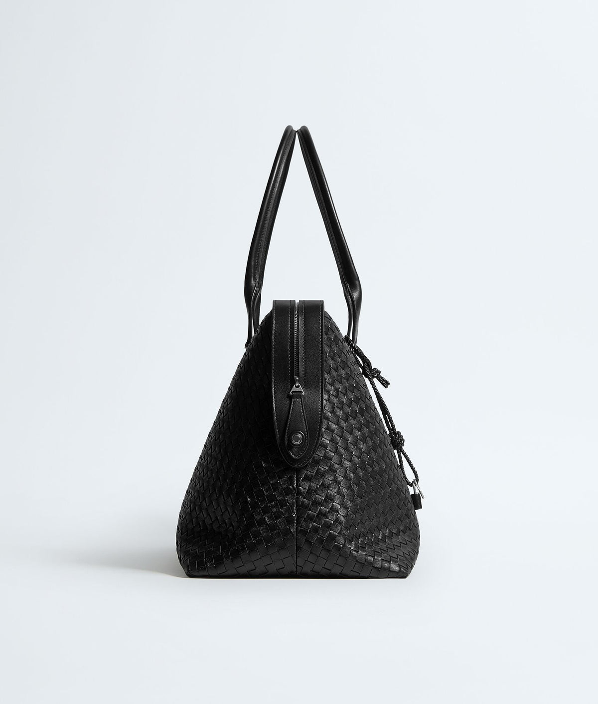 Louzir Black Woven Nappa Leather Weekender Bag