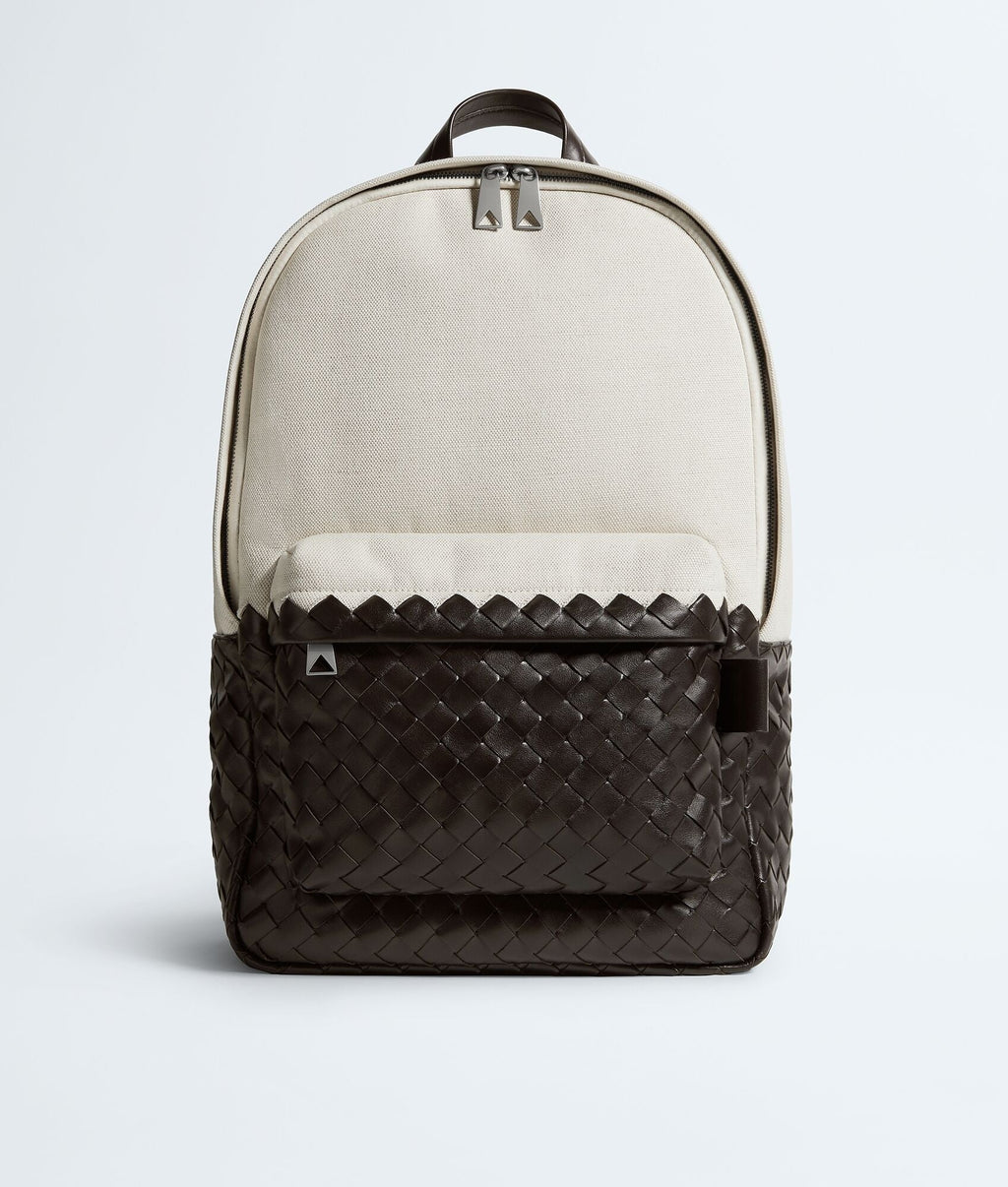 Louzir Natural Fondant Canvas and Woven Leather Backpack
