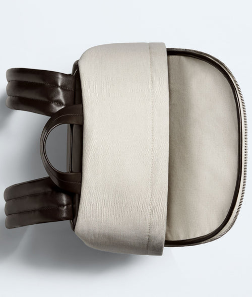 Louzir Natural Fondant Canvas and Woven Leather Backpack